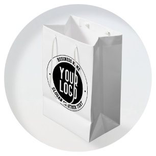 Ihr Firmenlogo oder Design Fett bearbeitbarer Te Mittlere Geschenktüte