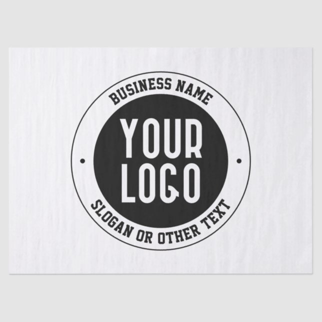 Ihr Firmenlogo oder Design | Fett bearbeitbarer Te Seidenpapier (Vorderseite)