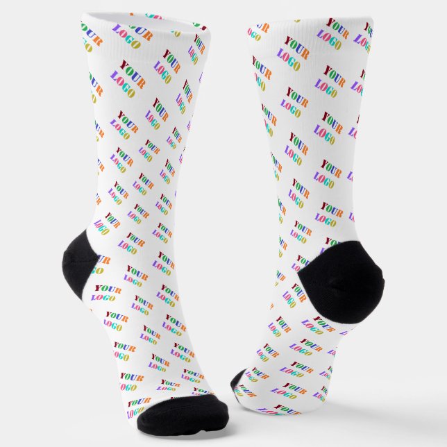 Ihr Firmenlogo oder Foto Socken wählen Farben aus (Gewinkelt)
