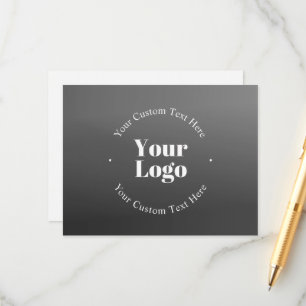 Ihr Firmenlogo oder Ihr Design und Ihr bearbeitete Begleitkarte