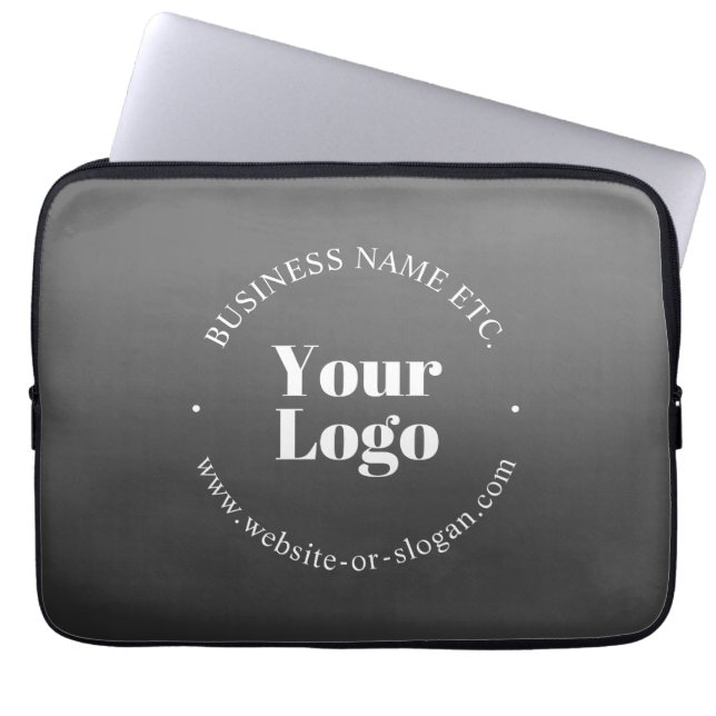 Ihr Firmenlogo oder Ihr Design und Ihr bearbeitete Laptopschutzhülle (Vorderseite)
