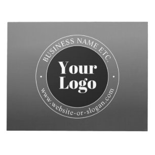 Ihr Firmenlogo oder Ihr Design und Ihr bearbeitete Notizblock