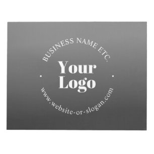 Ihr Firmenlogo oder Ihr Design und Ihr bearbeitete Notizblock