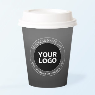 Ihr Firmenlogo oder Ihr Design und Ihr bearbeitete Pappbecher