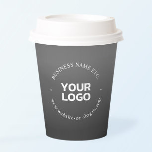 Ihr Firmenlogo oder Ihr Design und Ihr bearbeitete Pappbecher