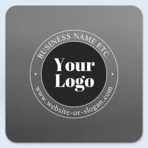 Ihr Firmenlogo oder Ihr Design und Ihr bearbeitete Quadratischer Aufkleber