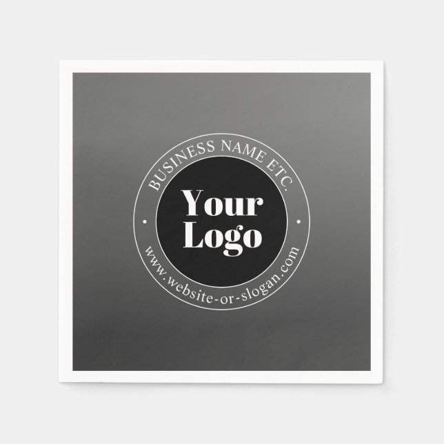 Ihr Firmenlogo oder Ihr Design und Ihr bearbeitete Serviette (Vorderseite)