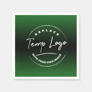 Ihr Firmenlogo oder Image Green Black Ombre Serviette
