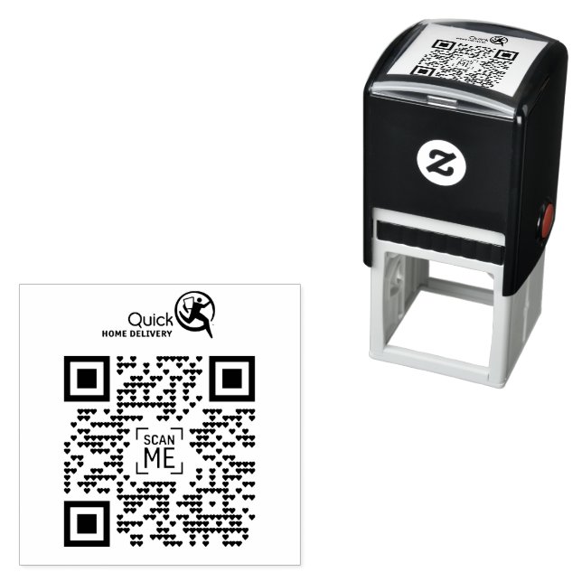 Ihr Firmenlogo QR-Code-Stempel Permastempel (Beispiel)
