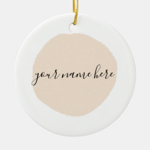 Ihr Firmenlogo Rosa Pinselstrich Keramik Ornament