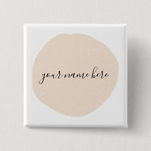 Ihr Firmenlogo Rosa Pinselstrich Klassische Runde Button