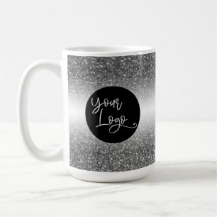 Ihr Firmenlogo, Silber und weißer Ombre Kaffeetasse