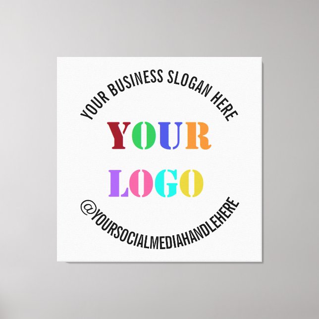 Ihr Firmenlogo Social Media Name Canvas Print Leinwanddruck (Vorderseite)