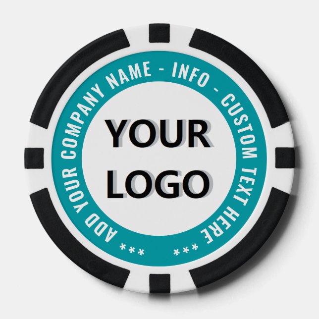 Ihr Firmenlogo Text Markenzeichen Poker Chips Beis (Vorderseite)
