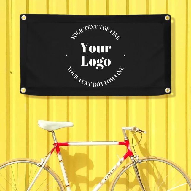 Ihr Firmenlogo und anpassbare Textvorlage Banner (Von Creator hochgeladen)