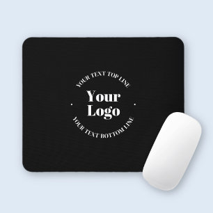 Ihr Firmenlogo und anpassbare Textvorlage Mousepad