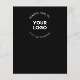 Ihr Firmenlogo und bearbeiteter Text | Schwarz/Wei Flyer