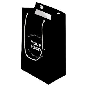 Ihr Firmenlogo und bearbeiteter Text Schwarz/Wei Kleine Geschenktüte
