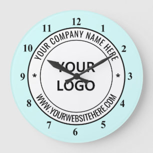 Ihr Firmenlogo und die Uhr für die Textwerbung