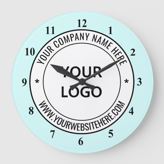 Ihr Firmenlogo und die Uhr für die Textwerbung (Vorderseite)