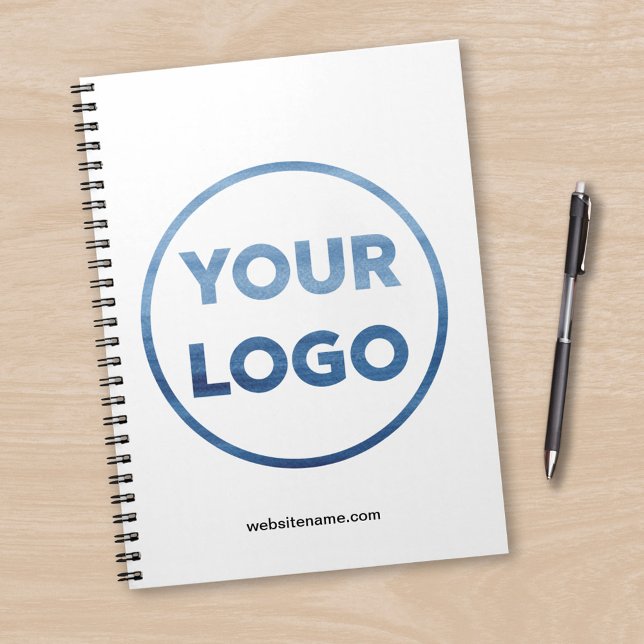 Ihr Firmenlogo und Geschäfts-Website oder Text Notizblock (Your Company Logo and Business Website or Text Notebook in situ)