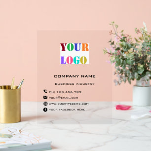 Ihr Firmenlogo und Ihr benutzerdefiniertes Text-Ak Acrylschild