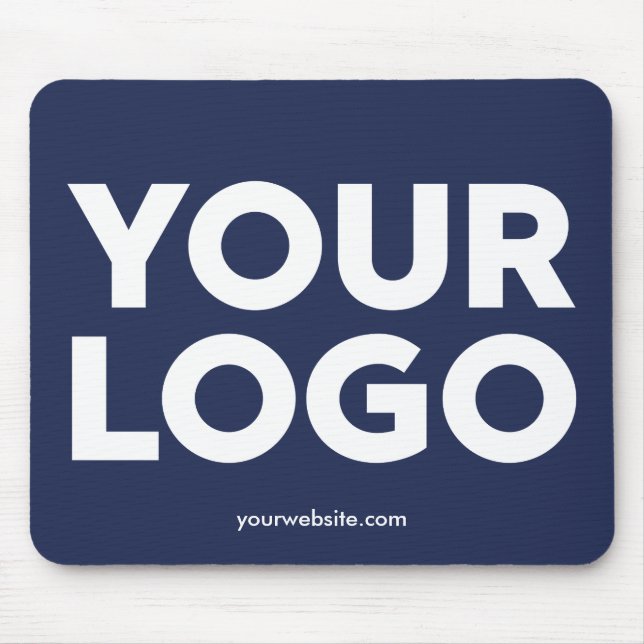 Ihr Firmenlogo und Ihre Business-Website Navy Blue Mousepad (Vorne)