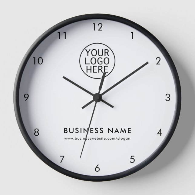 Ihr Firmenlogo und Ihre Website Uhr (Vorderseite)