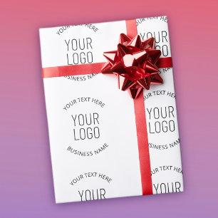 Ihr Firmenlogo und individuell anpassbare Werbebot Geschenkpapier