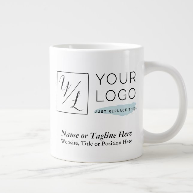 Ihr Firmenlogo und individuelle Details Jumbo-Tasse (Rechts)