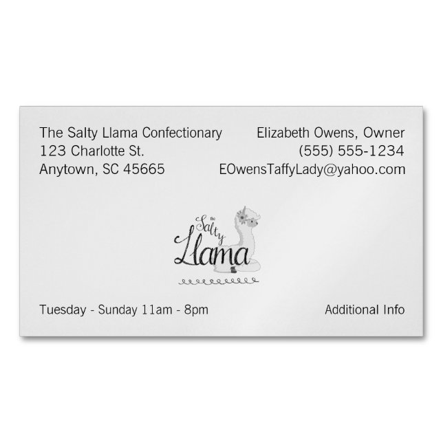 Ihr Firmenlogo und Informationen 8-Linien Magnetic Magnetische Visitenkarte (Vorderseite)