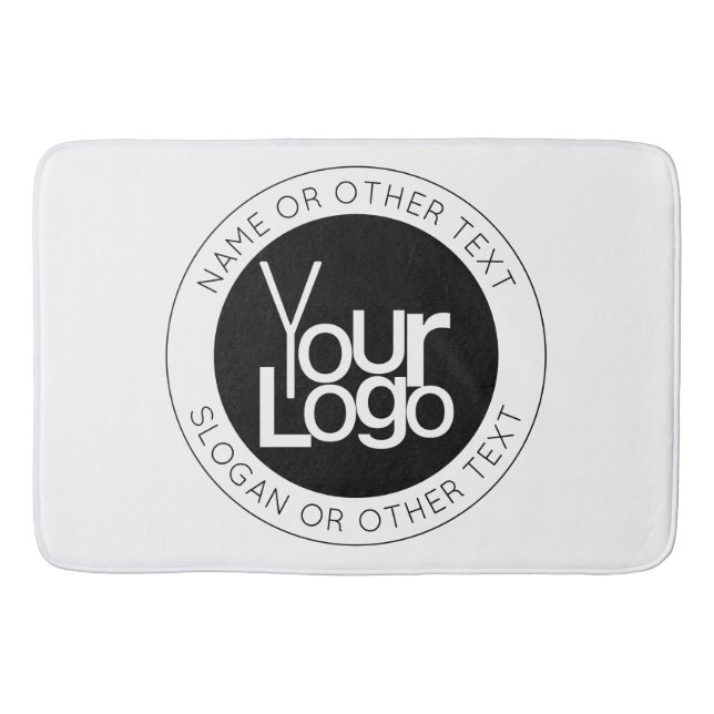 Ihr Firmenlogo und moderner, einfacher, bearbeitba Badematte (Vorderseite)