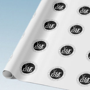 Ihr Firmenlogo und moderner, einfacher, bearbeitba Geschenkpapier