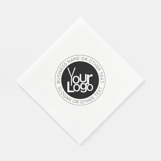 Ihr Firmenlogo und moderner, einfacher, bearbeitba Serviette (Ecke)