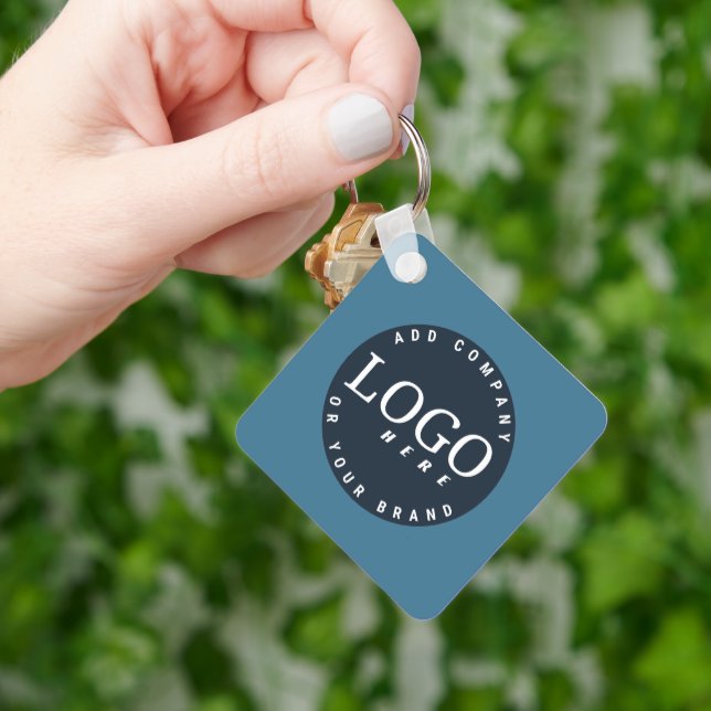 Ihr Firmenlogo und QR-Code für Mitarbeiter Schlüsselanhänger (Hand)