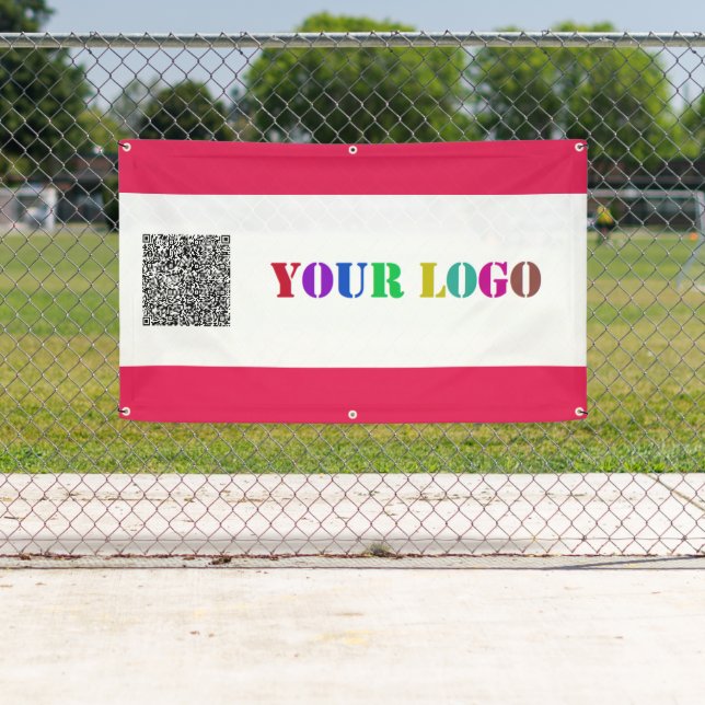 Ihr Firmenlogo und QR-Code-Werbebanner Banner (Insitu)