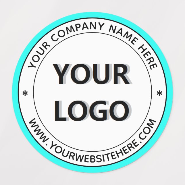 Ihr Firmenlogo und Text Branded Labels Beispiel Etiketten (Design 3)