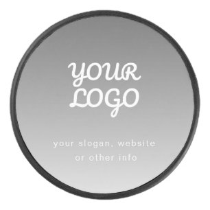 Ihr Firmenlogo und Text Dark Gray Ombre Eishockey Puck