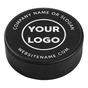 Ihr Firmenlogo und Text in Schwarz Eishockey Puck