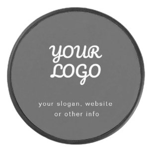 Ihr Firmenlogo und Text Stilvoll dunkelgrau Eishockey Puck