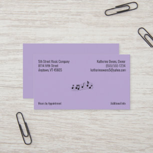 Ihr Firmenlogo und Unternehmensinformationen Lila Visitenkarte