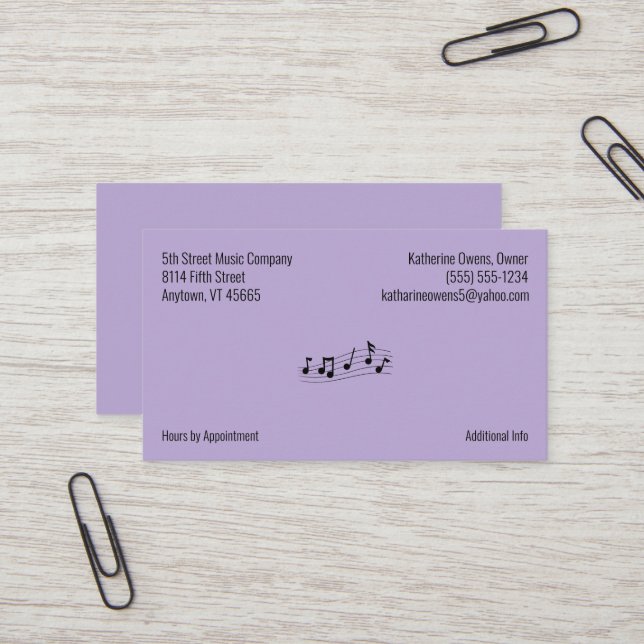 Ihr Firmenlogo und Unternehmensinformationen Lila Visitenkarte