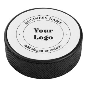 Ihr Firmenlogo und Werbetext weiß Eishockey Puck