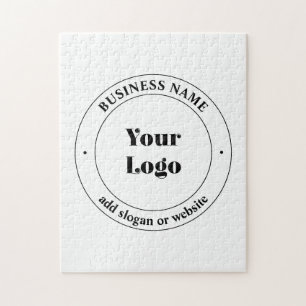 Ihr Firmenlogo und Werbetext   weiß Puzzle