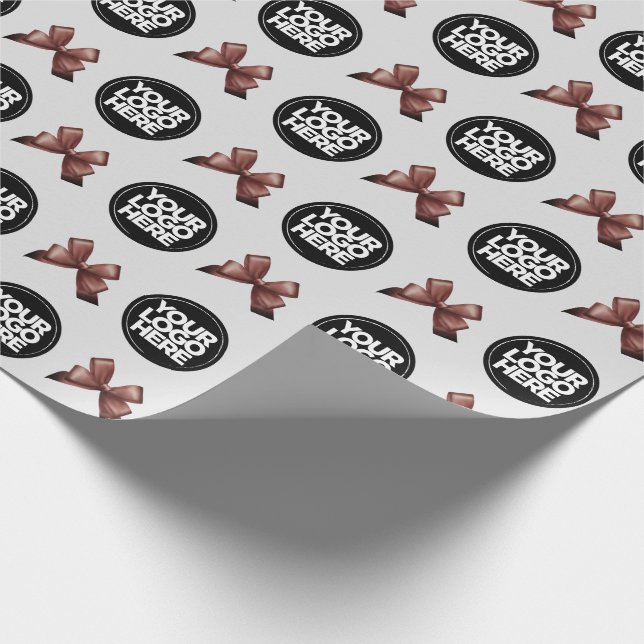 Ihr Firmenlogo - Vintag grau Geschenkpapier (Ecke)