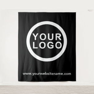 Ihr Firmenlogo   Website Moderner schwarzer Hinter Wandteppich
