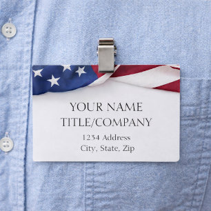 Ihr Firmenname Amerikanische Flagge Namenschild