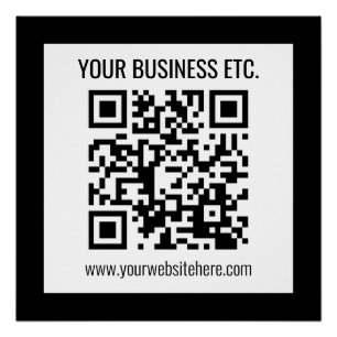 Ihr Firmenname & editierbarer QR-Code Poster