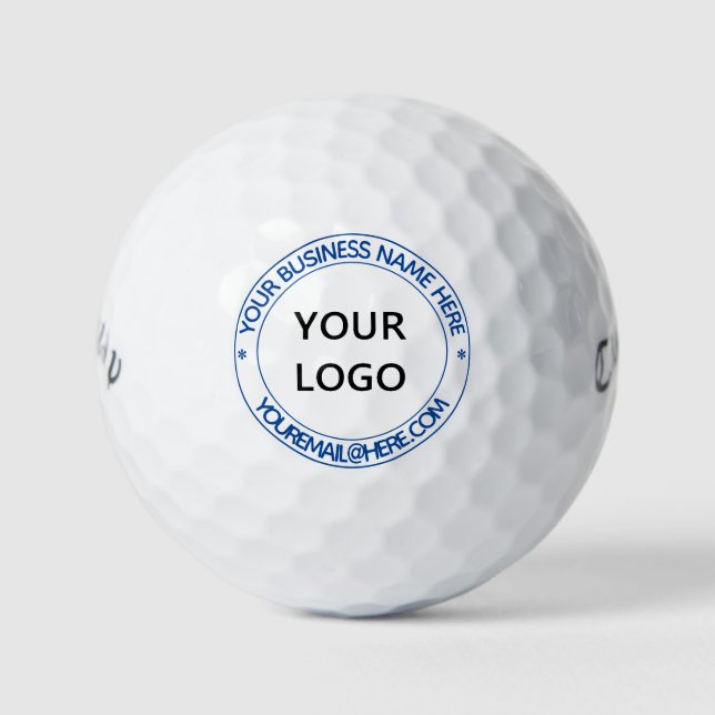 Ihr Firmenname Logo E-Mail Text Golf Balls Golfball (Vorderseite)