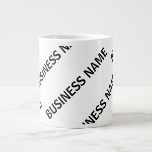 Ihr Firmenname Muster   Schwarz & Weiß Jumbo-Tasse